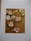 White climbing rose 1<br />A5 card, painting in aperture is acrylic and dutch gold<br />&pound;10