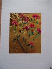 Red climbing rose<br />A5 card, painting is acrylic and dutch gold<br />&pound;10