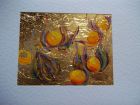 Physalis fruit<br />A5 card, painting is acrylic and dutch gold<br />&pound;10